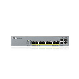 Коммутатор ZYXEL GS1350-12HP (8xGE PoE+, 2xGE, 2xSFP,max 130W, L2, металл)