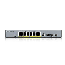Коммутатор ZYXEL GS1350-18HP (16xGE PoE, L2, 2xRJ-45/SFP, PoE 250W, металл)
