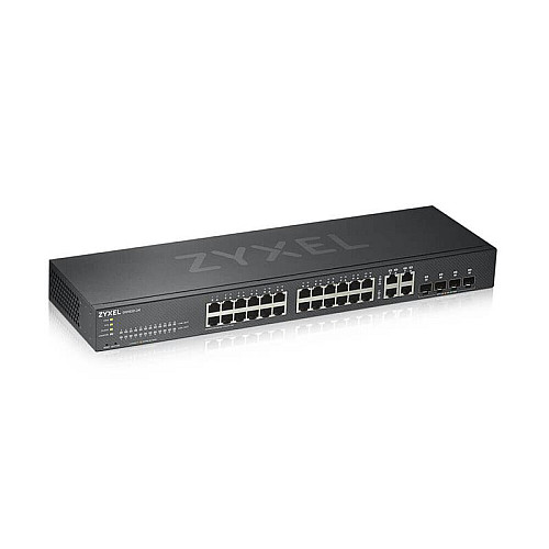 Коммутатор ZYXEL GS1920-24HPv2 (GS192024HPV2-EU0101F) (24xGE PoE, 4xGE/SFP, Smart, NebulaFlex, Max PoE 375W)