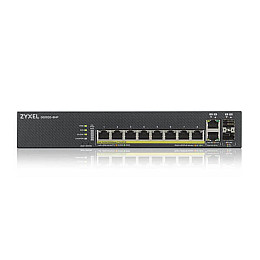 Коммутатор ZYXEL GS1920-8HPV2 (8xGE PoE+, 2xGE/SFP, Max PoE 130W, Smart, NebulaFlex)