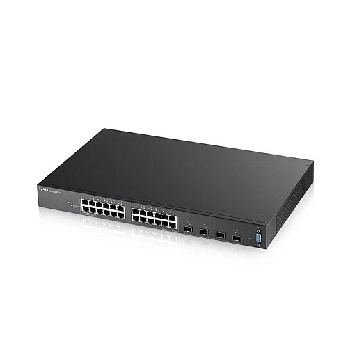 Коммутатор ZYXEL XGS2210-28 (24xGE, 4xSFP+, стекируемый (до 2), бесшумный, L2)