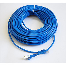 Патч-корд литой UTP Atcom RJ45 Cat.5e 25м синий