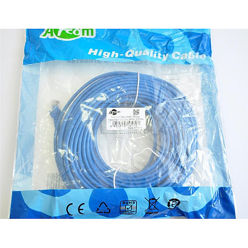 Патч-корд литой UTP Atcom RJ45 Cat.5e 25м синий