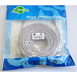 Патч-корд литой UTP Atcom RJ45 Cat.5e 30м серый 4964