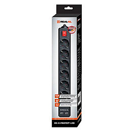 Фільтр живлення Real-el RS-6 Protect USB 5м Black