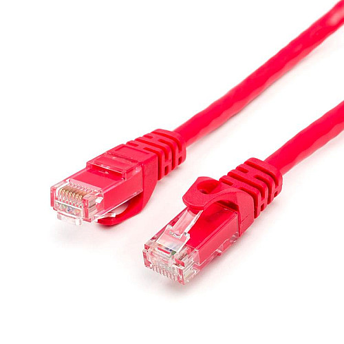 Патч-корд UTP Atcom RJ45 Cat.6 медь 1 м красный