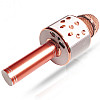 Бездротовий Bluetooth караоке мікрофон з зміною голосу WSTER WS-858 Рожевий Original Rose Gold