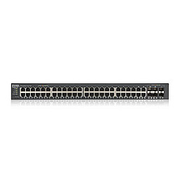 Коммутатор ZYXEL GS1920-48V2 (GS1920-48V2-EU0101F) (44xGE, 4xGE/SFP, 2хSFP, Smart, NebulaFlex)