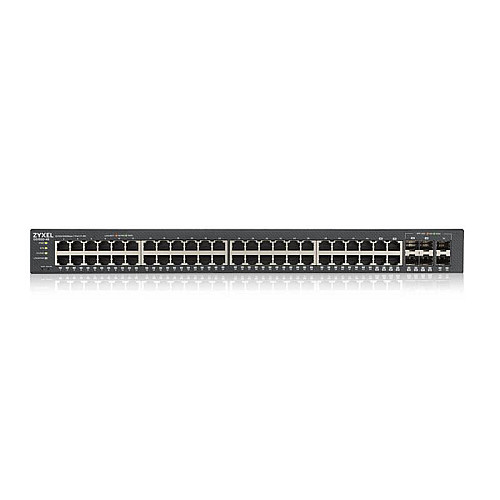 Коммутатор ZYXEL GS1920-48V2 (GS1920-48V2-EU0101F) (44xGE, 4xGE/SFP, 2хSFP, Smart, NebulaFlex)