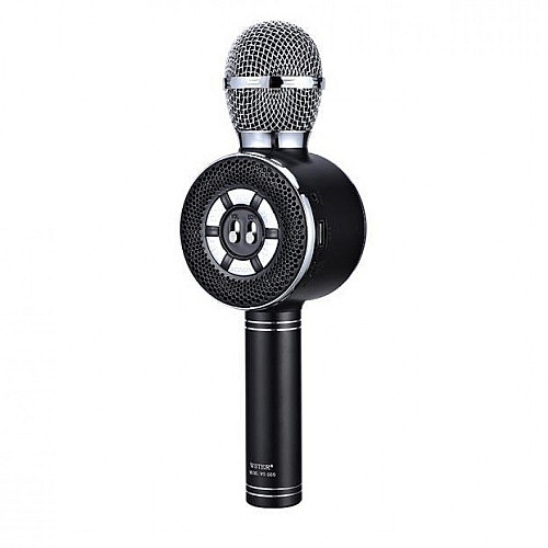Детский микрофон Wster с функцией караоке USB, microSD, AUX, Bluetooth WS 669 Черный
