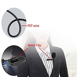 Беспроводной микрофон для телефона, смартфона петличный Savetek P7-UHF (100672)