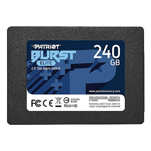 Накопитель SSD 240GB Patriot Burst Elite 2.5" SATAIII TLC (PBE240GS25SSDR)