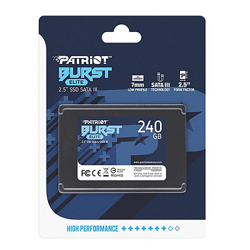 Накопитель SSD 240GB Patriot Burst Elite 2.5" SATAIII TLC (PBE240GS25SSDR)