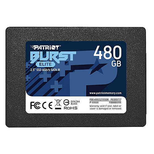 Накопитель SSD 480GB Patriot Burst Elite 2.5" SATAIII TLC (PBE480GS25SSDR)
