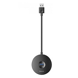 Адаптер HUB Baseus Round Box USB3.0 to 1USB 3.0+3USB 2.0 CAHUB-F01 Чорний