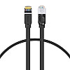 Патч-корд Baseus сетевой кабель Ethernet Cat6 RJ 45 Gigabit Network PCWL-E01 8м плоский Черный