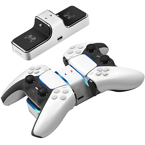 Двійна зарядна док-станція Honcam з LED індикацією для PlayStation 5 (PS5) DualSense (HC-A3703)