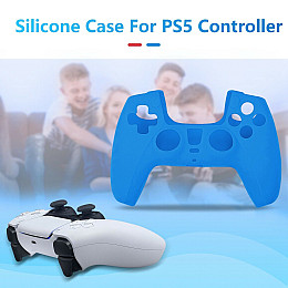 Захисний силіконовий чохол Dobe на контролер Dualsense PS5 для Sony PlayStation 5 Blue (UD569)