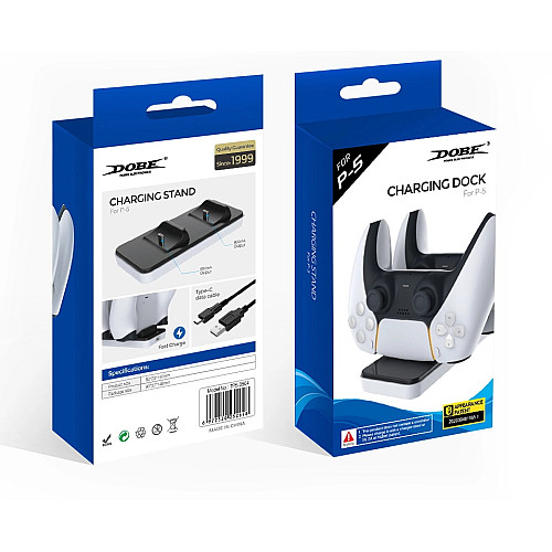 Двійна зарядна док-станція DOBE для PlayStation 5 (PS5) DualSense (TP5-0504)