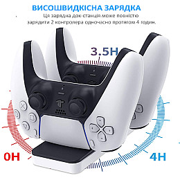 Двійна зарядна док-станція DOBE для PlayStation 5 (PS5) DualSense (TP5-0505)