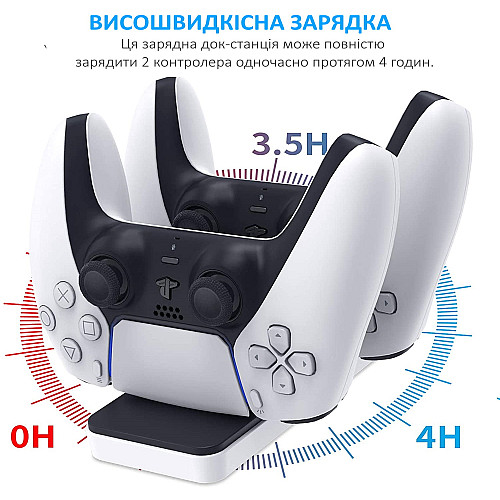 Двійна зарядна док-станція DOBE для PlayStation 5 (PS5) DualSense (TP5-0505)