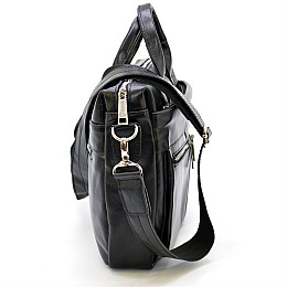 Сумка з натуральної шкіри для ноутбука 39.5 × 29.5 × 8 см Чорна GA-7122-4lx TARWA