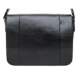 Сумка шкіряна через плече чоловіча TARWA FA-7338-4lx для ноутбука 13"-14" Чорна