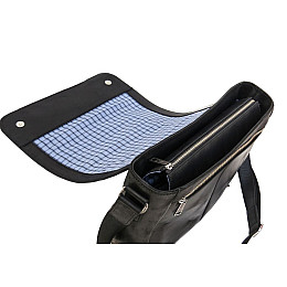 Сумка на плечо чоловіча з натуральної шкіри TARWA RA-7338-4lx чорний