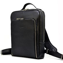 Кожаний рюкзак для ноутбука 14" TARWA TA-1239-4lx преміум 27.5 × 37 × 8 Чорний