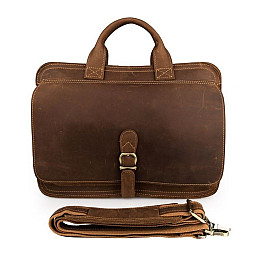 Багатофункціональний чоловічий шкіряний портфель JD6020B John McDee Світло-коричневий