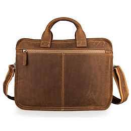 Багатофункціональний чоловічий шкіряний портфель JD6020B John McDee Світло-коричневий