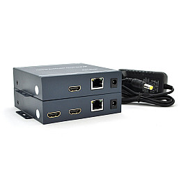Адаптер Voltronic HDMI RJ-45+DC-jack F/F Чорний (YT-SCPE HDM-200m1080Р/16770)