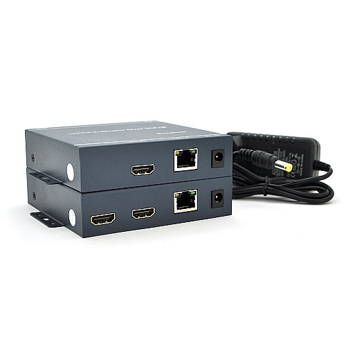 Адаптер Voltronic HDMI RJ-45+DC-jack F/F Black (YT-SCPE HDM-200m1080Р/16770)