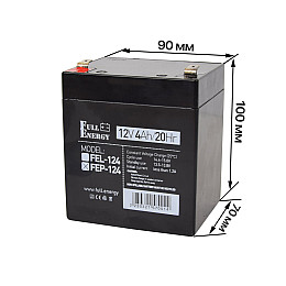 Акumulator 12В 4 Ач для ІБП Full Energy FEP-124