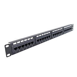 Патч-панель Hypernet 24 порта UTP кат. 5Е 19" PP-KUTP24-NM-CM с организатором кабеля