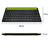 Бездротова двоконтактна Bluetooth клавіатура Sandy Gforse Multi-Device Keyboard BK 230 Black