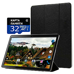 Планшет-телефон Adronix X1001 Matte Black LTE 2/32GB  + Чехол-книжка + Карта памяти 32GB