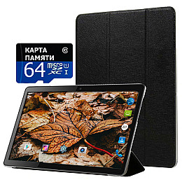 Планшет-телефон Adronix X1001 Matte Black LTE 2/32GB  + Чехол-книжка + Карта памяти 64GB