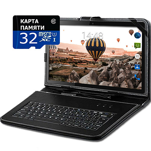 Планшет-телефон Adronix X1001 Matte Black LTE 2/32GB + Чехол-клавиатура + Карта памяти 32GB