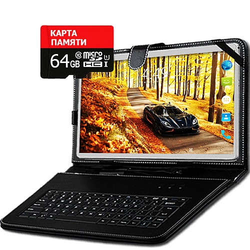 Планшет-телефон Adronix X1001 Silver LTE 2/32GB + Чехол-клавиатура + Карта памяти 64GB