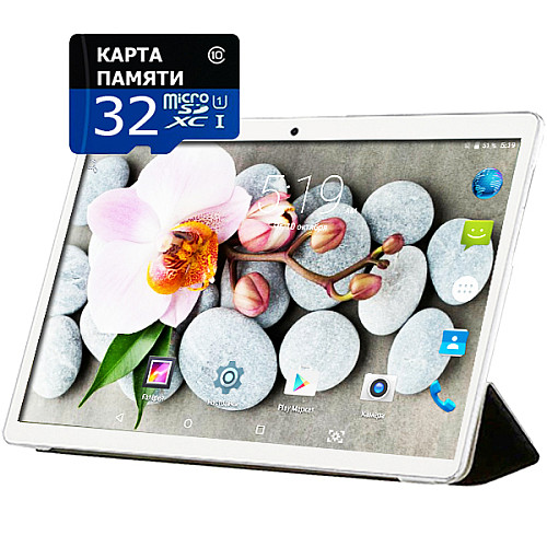 Планшет-телефон Adronix MT232 3G Silver 2/32GB + Чехол-книжка + Карта памяти 32GB