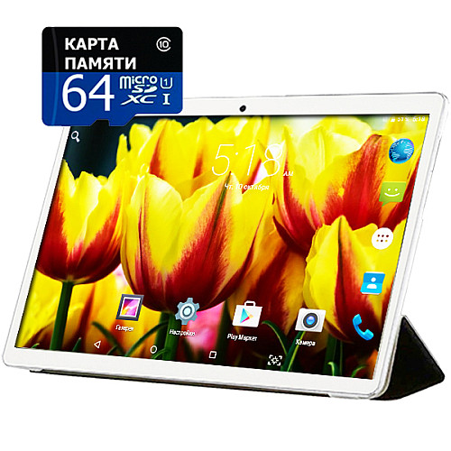 Планшет-телефон Adronix MT232 3G Silver 2/32GB + Чехол-книжка + Карта памяти 64GB