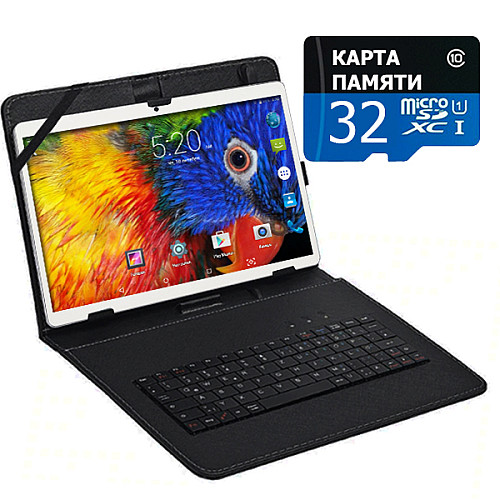 Планшет-телефон Adronix MT232 3G Silver 2/32GB + Чехол-клавиатура + Карта памяти 32GB