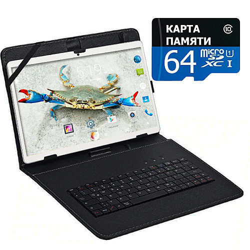 Планшет-телефон Adronix MT232 3G Silver 2/32GB + Чехол-клавиатура + Карта памяти 64GB