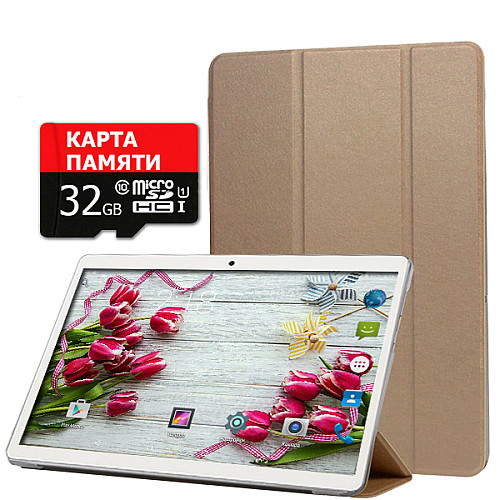 Планшет-телефон Adronix MT232 3G Gold 2/32GB + Чехол-книжка + Карта памяти 32GB