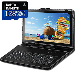 Планшет-телефон Adronix X1001 Matte Black LTE 2/32GB  + Чехол-клавиатура + Карта памяти 128GB