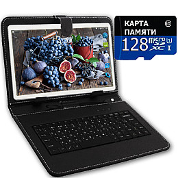 Планшет - телефон Hoozo X1001 Full HD 32Gb LTE Silver + Чехол-клавиатура + Карта памяти 128GB