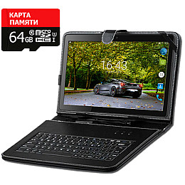Планшет - телефон Hoozo X1001 Full HD 32Gb LTE Jet Black + Чехол-клавиатура + Карта памяти 64GB