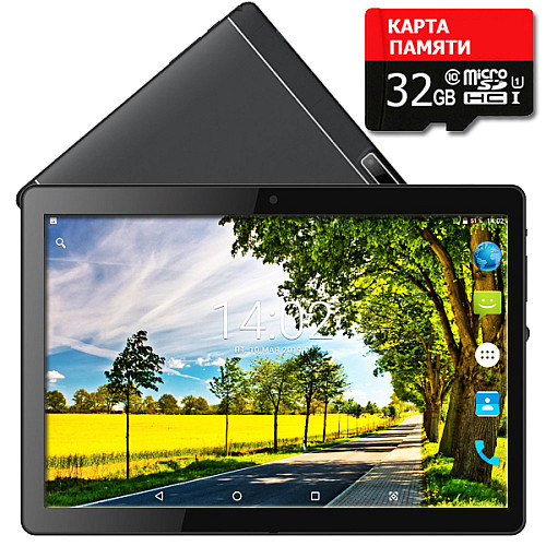 Планшет - телефон Hoozo X1001 Lite Full HD 32Gb LTE Jet Black + Карта памяти 32GB