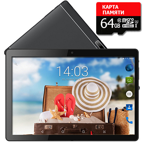 Планшет - телефон Hoozo X1001 Lite Full HD 32Gb LTE Jet Black + Карта памяти 64GB